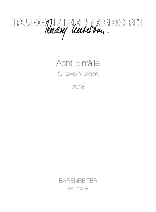 Acht Einfälle Für Zwei Violinen